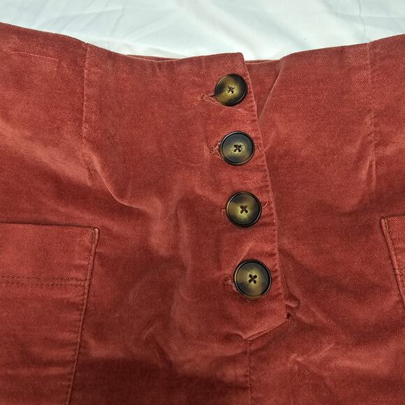 BDG Kendri Rust Orange Curdoroy Mini Skirt w/ Deep Pockets Size Medium - Picture 4 of 10